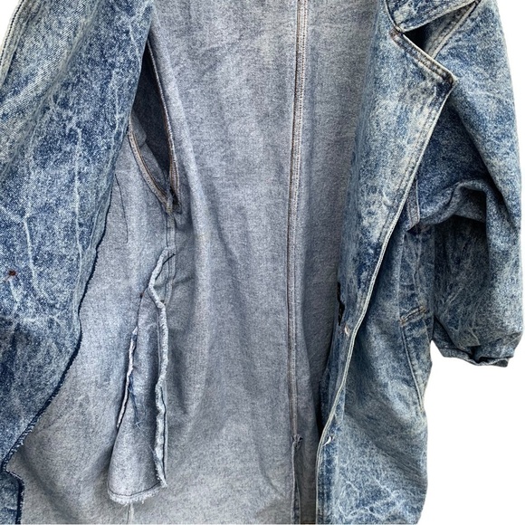 Vintage Denim Acid Wash Blue Jean Coat Women’s Size Small - Picture 3 of 6